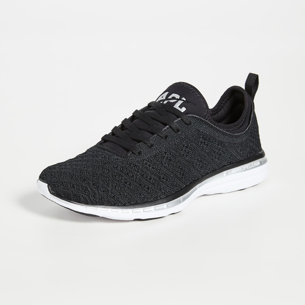 NWT APL: Athletic Propulsion Labs Techloom Phantom Black/Metallic Silver, 7.5